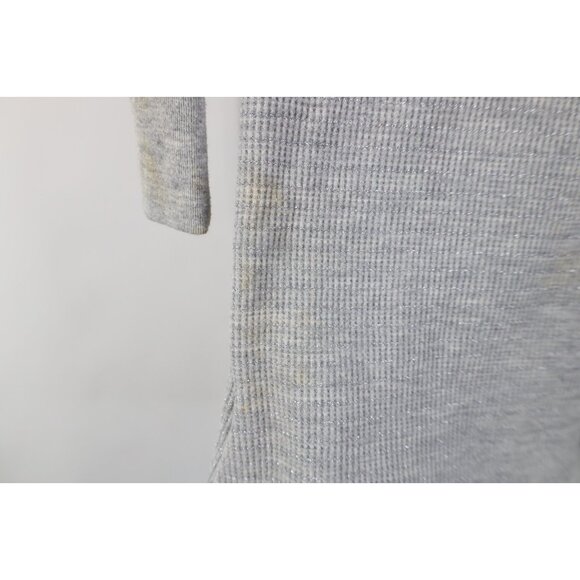 Vtg Y2K Aeropostale Womens L Babydoll Thermal Knit 3/4 Sleeve T-Shirt Metallic - Picture 11 of 14